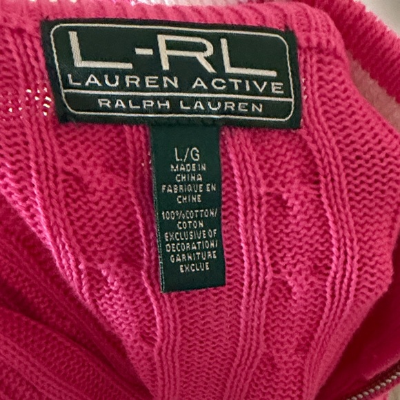 Ralph Lauren Vibrant Pink Cable Knit Sweater - Picture 7 of 7